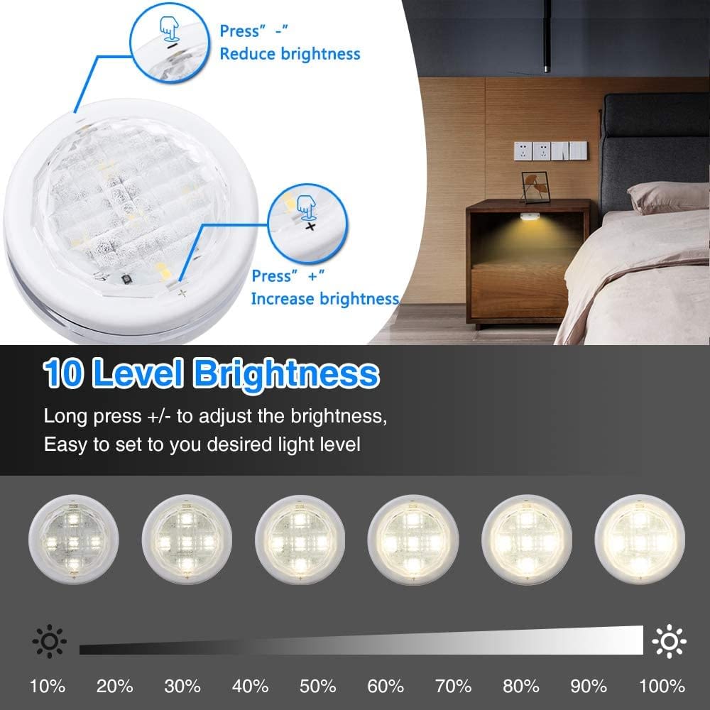 SOLMORE - Luces LED para armarios, inalámbricas, cambio de color, luz